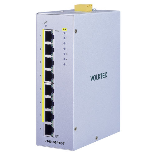 Ethernet-Switch / unmanaged - 7160-7GP1GT - Volktek - 8 Ports / Gigabit-Ethernet / PROFINET