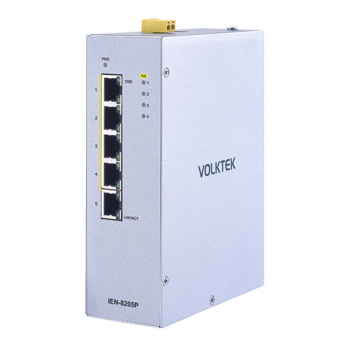 Ethernet-Switch / unmanaged - IEN-8205P-24V - Volktek - 5 Ports / Gigabit / PROFINET