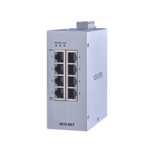 Ethernet-Switch / managed - 9015-8GT-I - Volktek - 8 Ports / für DIN-Schiene / DIP