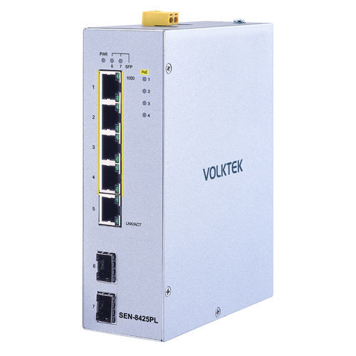 Ethernet-Switch / managed - SEN-8425PL-24V - Volktek - 5 Ports / für DIN-Schiene / für den Innenraum