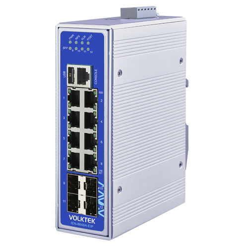 Ethernet-Switch / managed - IEN-8648A-EIP - Volktek - 12 Ports / Netzwerkschicht 2 / Gigabit-Ethernet