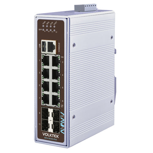 Ethernet-Switch / managed - IEN-9648-RW - Volktek - 12 Ports / Gigabit-Ethernet / PROFINET