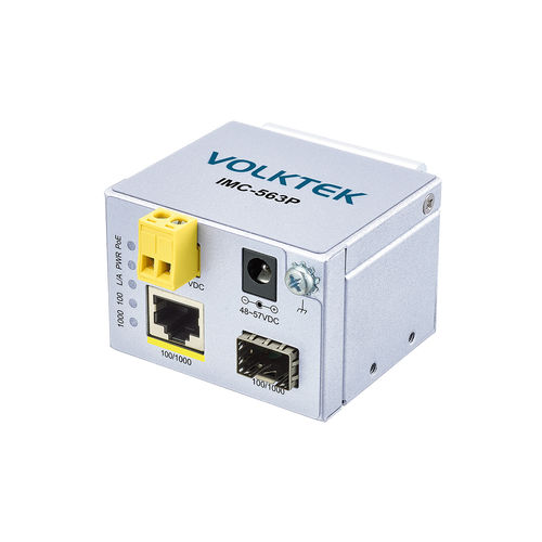 Medienwandler - IMC-563P - Volktek - Leistung / Ethernet / für DIN-Schiene