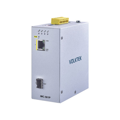 Medienwandler - IMC-561P - Volktek - Signal / Ethernet / für DIN-Schiene