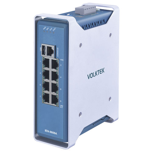 Ethernet-Switch / managed - IEN-8608A - Volktek - 8 Ports / für DIN-Schiene / DIP