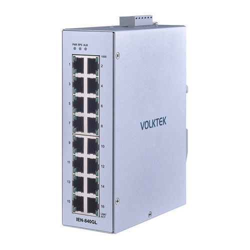 Ethernet-Switch / managed - IEN-840GL - Volktek - 16 Ports / für DIN-Schiene / wandmontiert