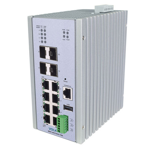 Ethernet-Switch / managed - 9561-8GT4XS-TSN - Volktek - 8 Ports / 8+4 Ports / Netzwerkschicht 3