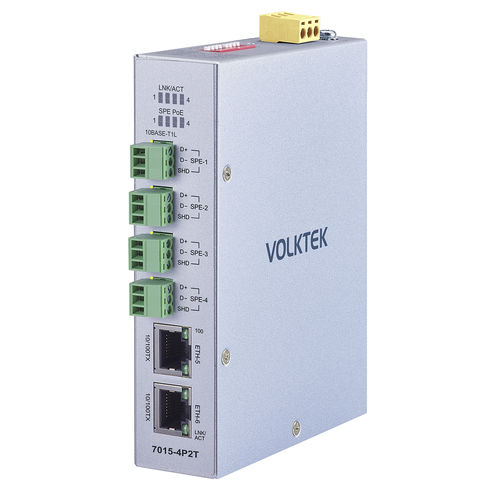 Ethernet-Switch / unmanaged - 7015-4P2T-T1L - Volktek - 6 Ports / EtherNet/IP / IP40