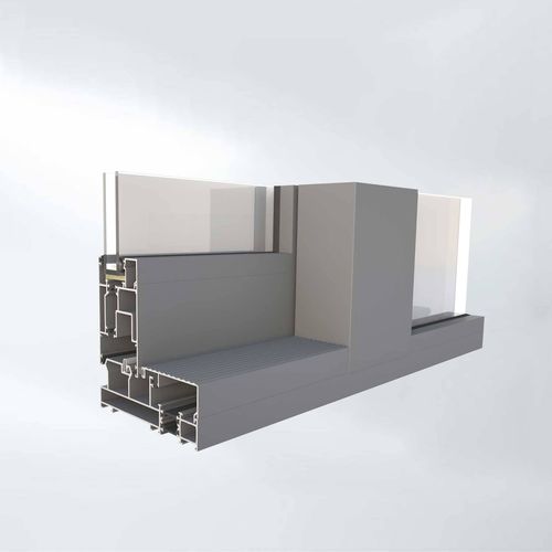 Aluminiumprofil - HST 60 - Alufar LLC - rechteckig / Schiebetür
