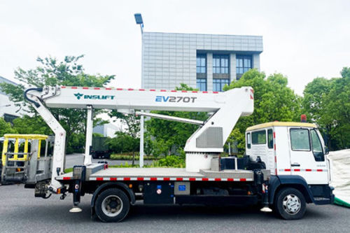 LKW-montierte Teleskoparbeitsbühne - EV270T - Jiangsu Inslift Technology Co., Ltd. - dieselbetrieben / für Außenbereich / mit Fernbedienung