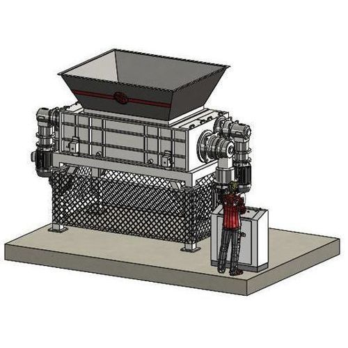 Vierwellenschredder - 180130S-MAX - ISVE - für Industrieprodukte / mit Förderer / verstärkt