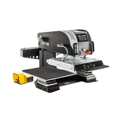 Pneumatische Presse - e-DUPLEX PRO - SEFA - für Textilien / Drehtisch / automatisch