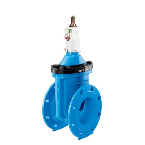 Segmentschütz - 4000STE3 - Hawle - mit Handrad / für Wasser / Flansch