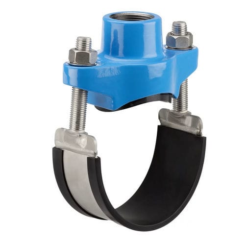 Edelstahl-Sattel - 3505 - Hawle - für Rohre / mit Innengewinde