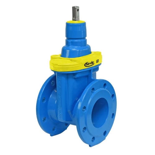 Segmentschütz - 4005E3 - Hawle - manuell / für Gas / Flansch