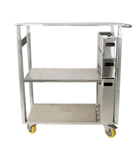 Arbeitsplatz-Wagen - AKEBIA - Solution Chariot - Aluminium / mit Schublade / Korb