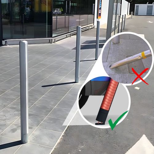 Flexibler feststehender Poller - ISEMAR - Saedi Srl - zum parken / Edelstahl