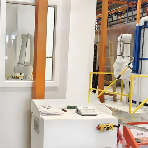 Geschlossene Pulverbeschichtungskabine - Xiangyang Jingtu Anti corrosion Materials Co., Ltd - für die Metallwarenindustrie / für Fahrzeuge / für Einzelteile