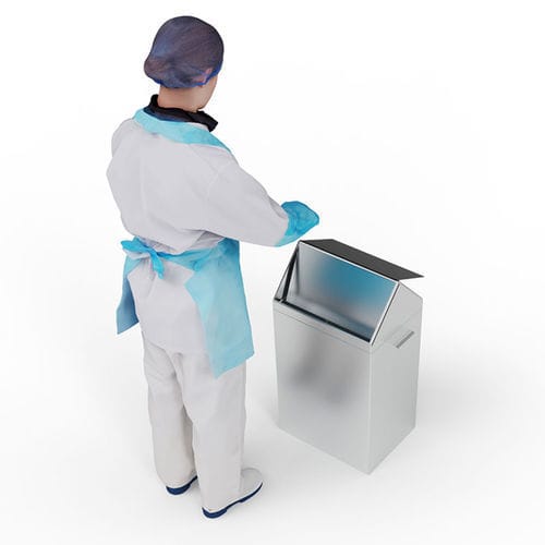 Edelstahl-Abfallbehälter - 514/002032 - CM Process Solutions LLC - erdverlegt / für organische Produkte / mit Deckel