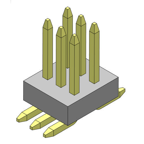 Außen-Stiftleiste - CMA2E211 series - HITALTECH SA - zweireihig / SMT / 0.80 mm (0.031")