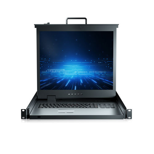 KVM-Switch / Rack - RGD-KVM-1908M-VGA - Key Technology Rugged System Limited - mit Tastatur / digital / mit LCD-Bildschirm