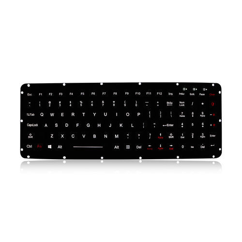 Einbaufähige Tastatur - K-TEK-M315KP-FN-MS-BL - Key Technology Rugged System Limited - Membran / 102 Tasten / für die Transportindustrie