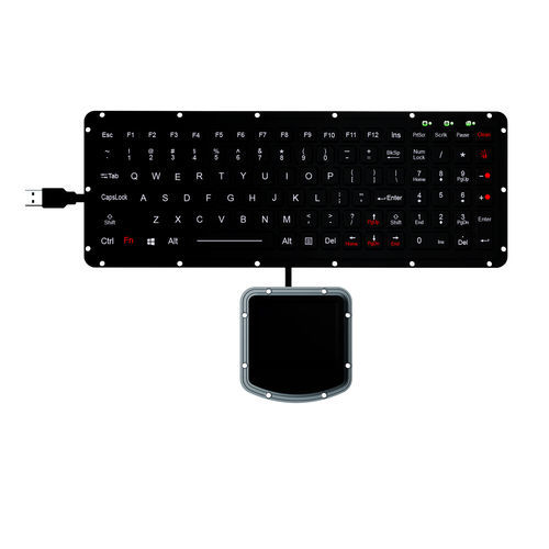 Einbaufähige Tastatur - K-TEK-M315KP-FN-BL-NV-151B+M73TP - Key Technology Rugged System Limited - mit mechanischen Tasten / 2 Maustasten / 102 Tasten