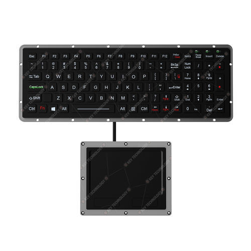 Einbaufähige Tastatur - K-TEK-M327KP-FN-BL-NV-151B-DWP+M125TP - Key Technology Rugged System Limited - mit mechanischen Tasten / 101 Tasten / 2 Maustasten