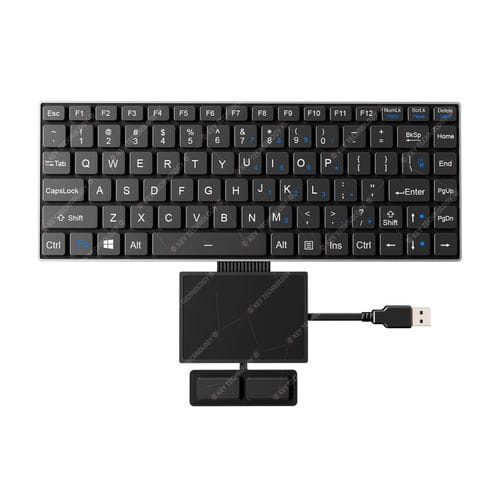 Einbaufähige Tastatur - K-TEK-V285-FN-BL-FC-SC-DWP+TP85-DML+2K-FC - Key Technology Rugged System Limited - mit scissor switches / 86 Tasten / 2 Maustasten