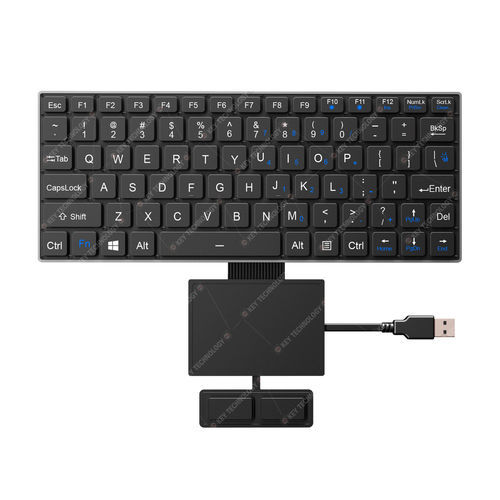 Einbaufähige Tastatur - K-TEK-V268-FN-BL-FC-SC-DWP+TP85-DML+2K-FC - Key Technology Rugged System Limited - mit scissor switches / 2 Maustasten / 80 Tasten