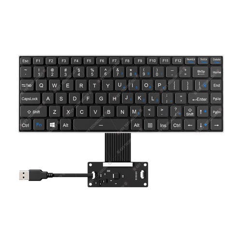 Einbaufähige Tastatur - K-TEK-V285-FN-BL-FC-SC-ML-DWP - Key Technology Rugged System Limited - mit scissor switches / 86 Tasten / für die Transportindustrie