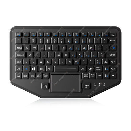 Einbaufähige Tastatur - K-TEK-M275TP-FN-BL-FC-KC-FDT-WF - Key Technology Rugged System Limited - Kohlenstoffkontakt / 2 Maustasten / 92 Tasten
