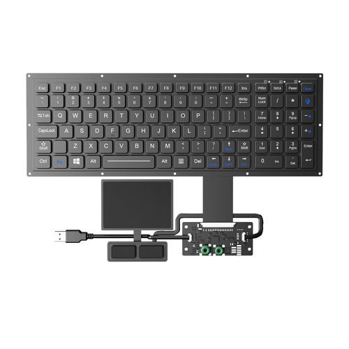 Einbaufähige Tastatur - K-TEK-M340KP-FN-BL-FC-KC-ANA-151B+TP85+2K - Key Technology Rugged System Limited - Kohlenstoffkontakt / 102 Tasten / Touchpad