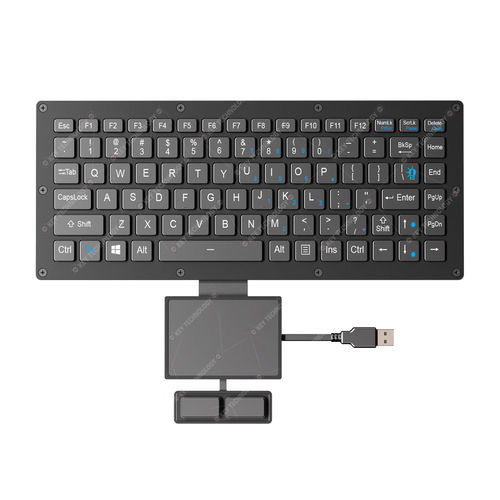 Einbaufähige Tastatur - K-TEK-V296-FN-BL-FC-PR-AL-DWP+TP85-DML+2K-FC - Key Technology Rugged System Limited - mit scissor switches / 86 Tasten / 2 Maustasten