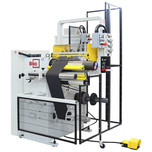 Rollenlängsteilmaschine - AT1-450 - Biko Meccanica Srl - für Gewebe / für Papier / für Schleifmittelbeschichtungen