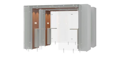 Rauchergestell mit HEPA-Filter - 2SPArea 3.2m - Longhi Air - Hartglas / MDF / Stahl
