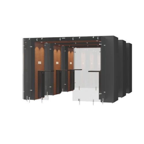 Rauchergestell mit HEPA-Filter - 3SPArea 3.2m - Longhi Air - Aktivkohle / Hartglas / MDF
