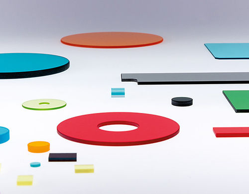 Farbiger optischer Filter - OPTICS CONCEPT - rund / maßgefertigt / Glas