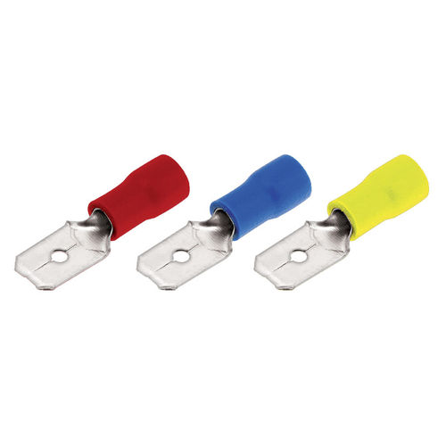 Flachstecker - AK-AK series - SAS - rohrförmig / isoliert / Messing