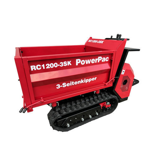 Minidumper auf Raupen - RC1200-3SK - PowerPac Baumaschinen GmbH - Benzin / mit seitlicher Entladung / Fronthochkipper