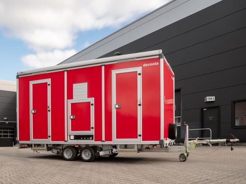 Baumaschinentransporter-Anhänger - C5000 FW  - deconta GmbH - für Dekontaminationskabine / 2-Achsen / breit