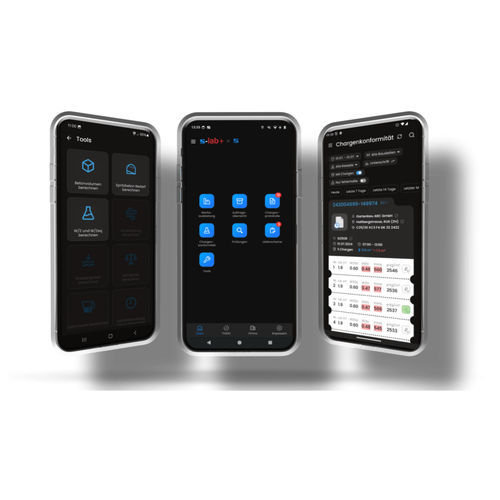 Mobile App / Qualität - s-lab+ - Sauter GmbH Elektrotechnik-Automation - Schnittstellen / Labor / für Betonzentrale