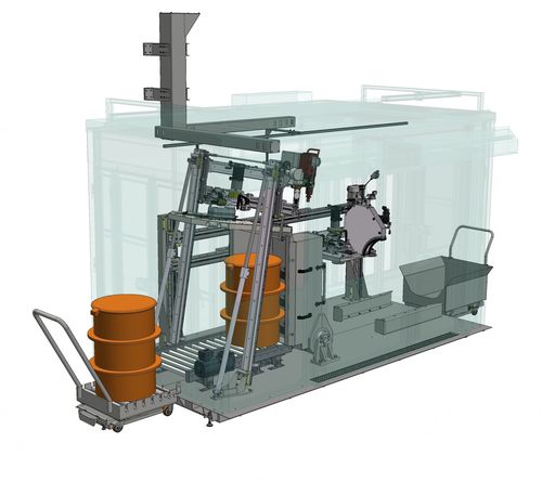 Zerlegepresse / Behälter für radioaktive Abfälle - BRAUN Rückbautechnologien GmbH
