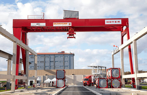 Schienenmontierter Portalkran - Brunnhuber Krane GmbH - für Lagerhallen