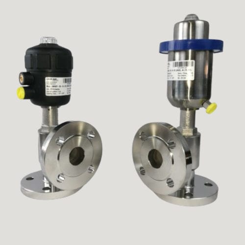 Pneumatisches Ventil - OMISP - air fluid solutions - Absperr / Flansch / rechtwinklig