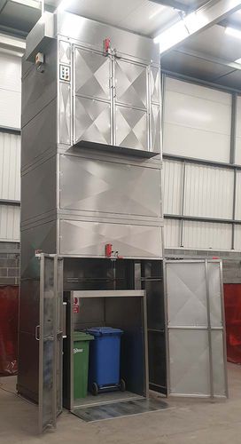 Elektrischer Lastenaufzug - PLM/600/3900/B/G - Base Handling Products Limited - für Lagerhallen / für Paletten / Edelstahl