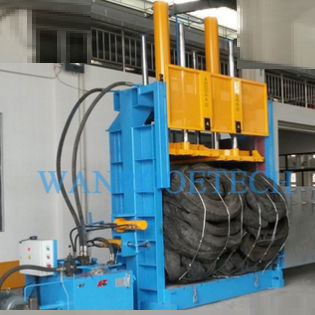 Ballenpresse für Reifen - PNDB-LF series - WANROOE-TECH - vertikal / mit Frontöffnung / hydraulisch