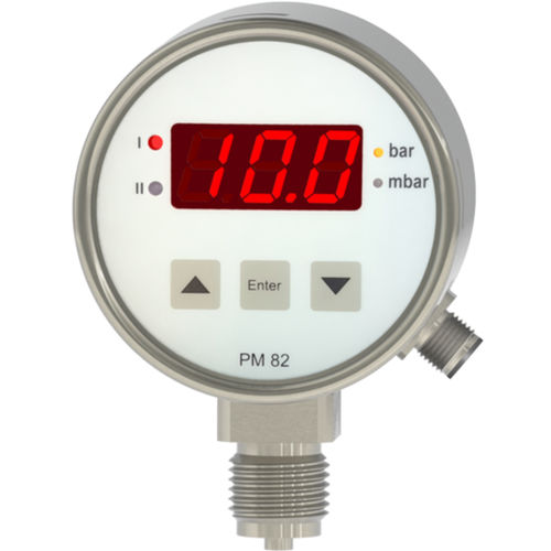 Manometer mit LED-Display - PM82 - Nöding Messtechnik - Edelstahl / 4-20 mA / mit Analogausgang