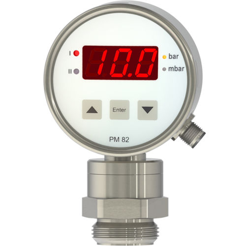 Manometer mit LED-Display - PM82-3 - Nöding Messtechnik - Edelstahl / 4-20 mA / mit Analogausgang