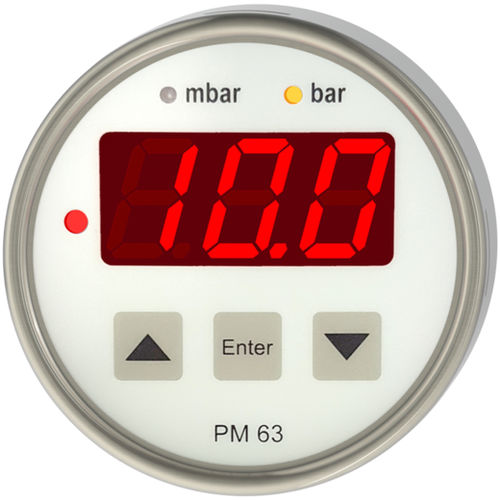 Manometer mit LED-Display - PM63 - Nöding Messtechnik - Edelstahl / 4-20 mA / mit Analogausgang